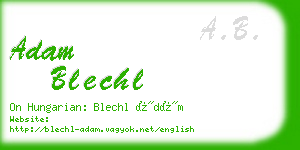 adam blechl business card